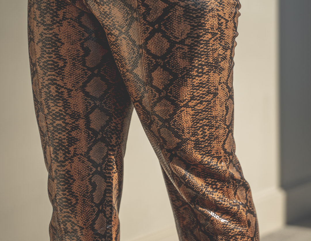 Leather snakeskin trousers – Distinctive Styles Boutique by Dynasty